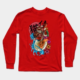 Neko Samurai Long Sleeve T-Shirt